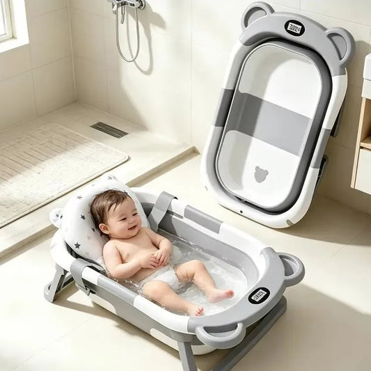 Foldable Baby Bathtub with Temperature Sensor