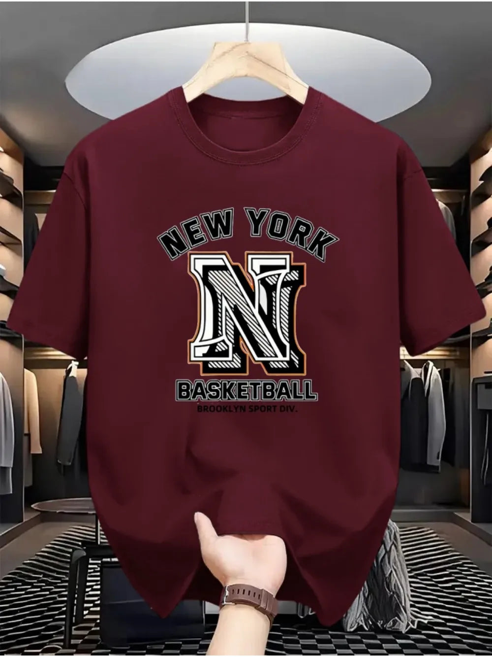 Fashionable summer men's letter printed comfortable