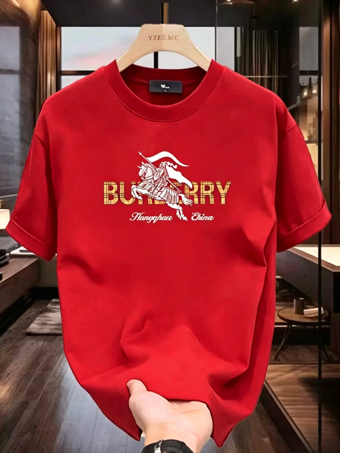 Men's  Women's Cotton Luxurious Letter Print T-shirts