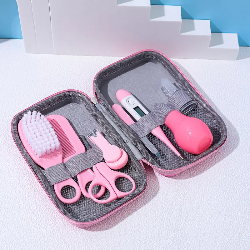 8PCS Baby Care Cleaning Set Nail Clippers Comb Head