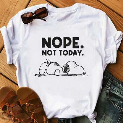 Women's Snoopy T Shirts Summer Casual Short Sleeve