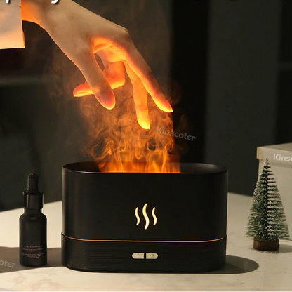 USB Desktop Flame Aroma Diffuser Humidifier 7 Colors