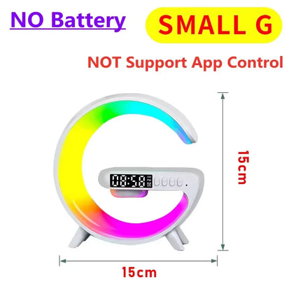 Multifunction Wireless Charger Stand Pad RGB Light Alarm