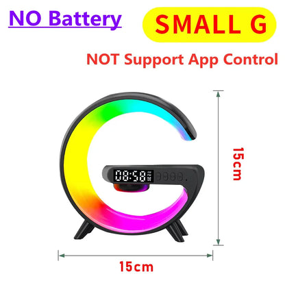 Multifunction Wireless Charger Stand Pad RGB Light Alarm