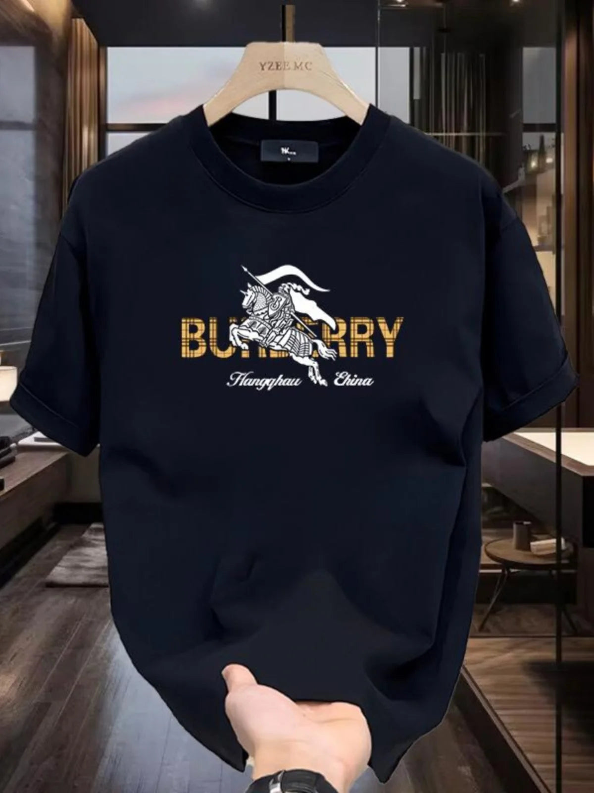 Men's  Women's Cotton Luxurious Letter Print T-shirts