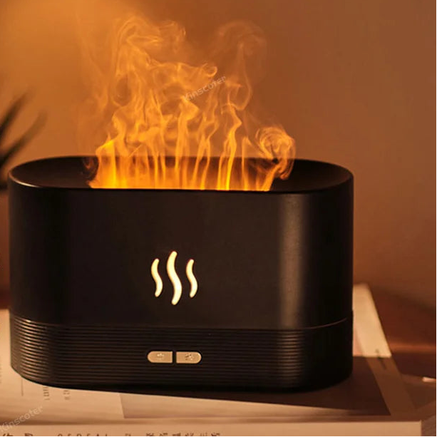 USB Desktop Flame Aroma Diffuser Humidifier 7 Colors