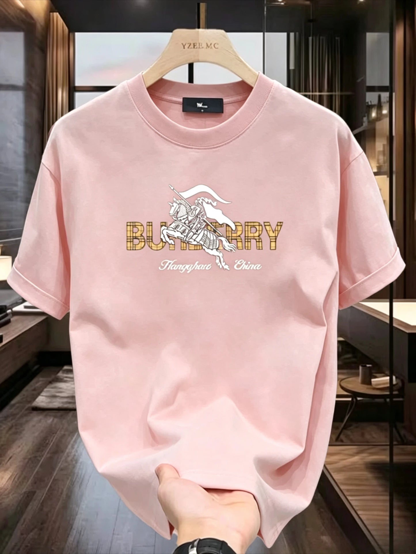 Men's  Women's Cotton Luxurious Letter Print T-shirts