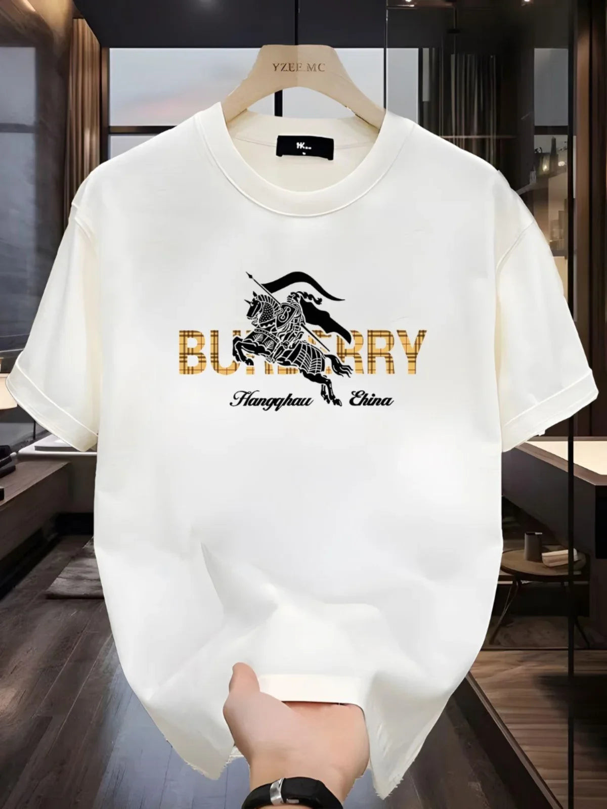 Men's  Women's Cotton Luxurious Letter Print T-shirts