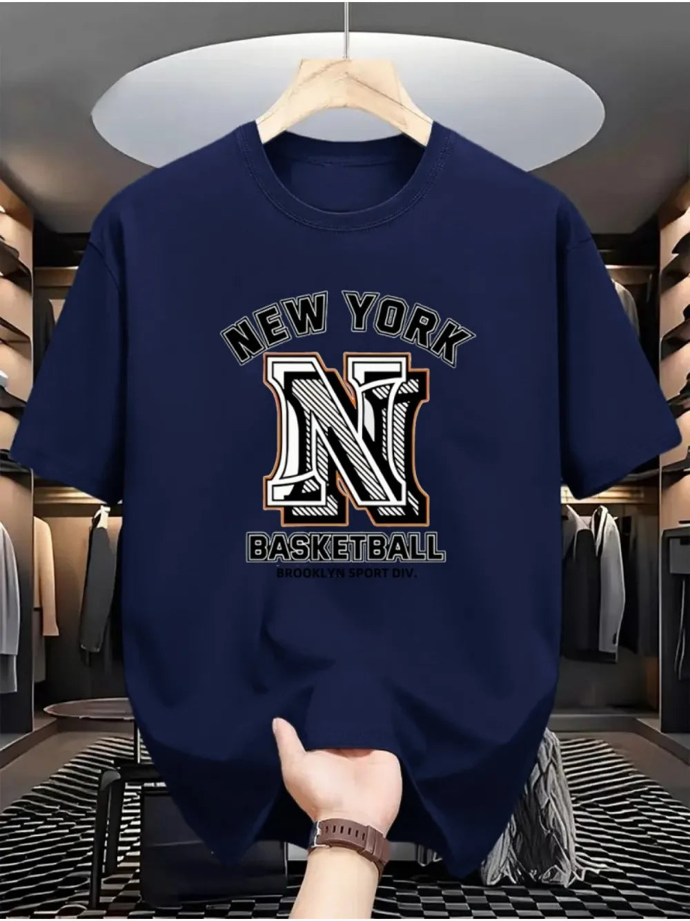 Fashionable summer men's letter printed comfortable
